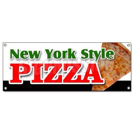 Signmission NEW YORK STYLE PIZZA BANNER SIGN by the slice take out carry pizzeria B-New York Style Pizza